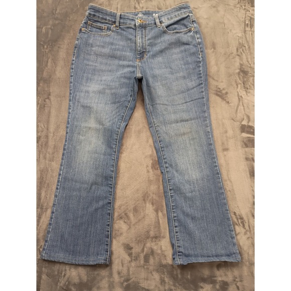 St. John's Bay Denim - St. John's Bay Bootcut Jeans Womens 12 Short Blue Mid Rise Stretch Denim 1685